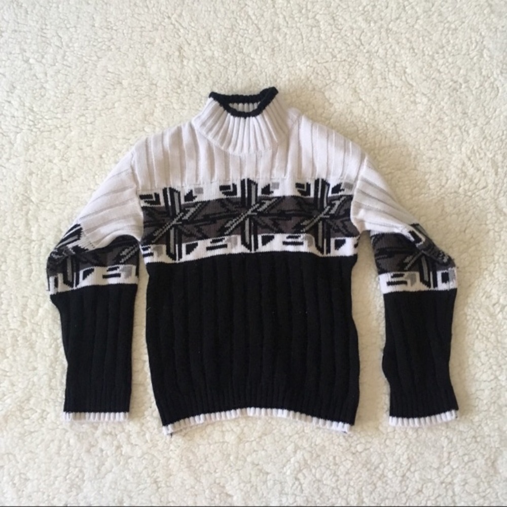 South Pole Cable Knit Turtle Neck Sweater S 8-10